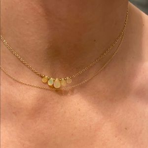 Opal gold filled necklace